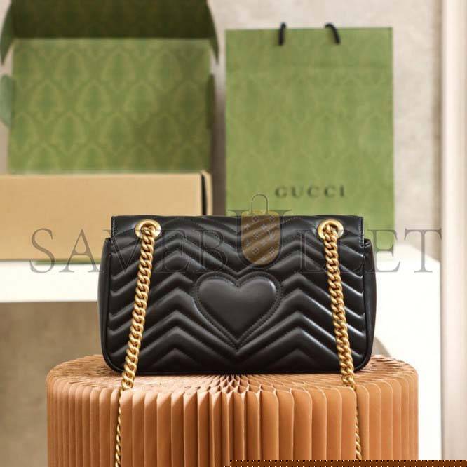 G*u*i marmont small matelasse shoulder bag 443497 (26*14*7cm)